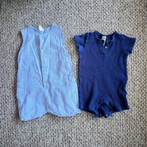 H&M Toddler Boy Blue Summer Rompers Size 2T